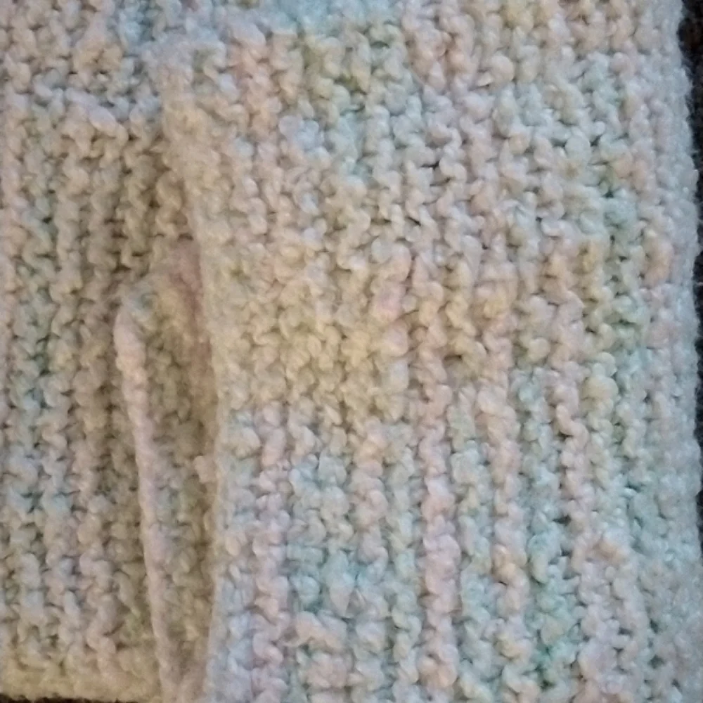 Handmade Pastel Colorful Crochet Baby Blanket